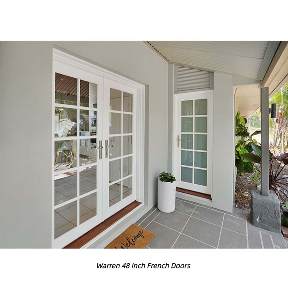 Warren 48 Inch Exterior French Doors With Obscure Glass