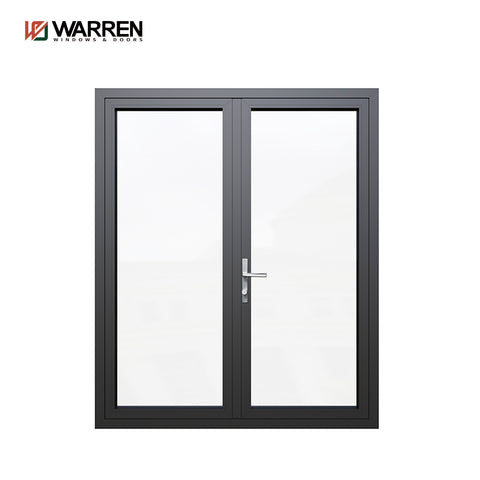 Warren 6ft French Patio Doors with Black Glass Interior French Doors