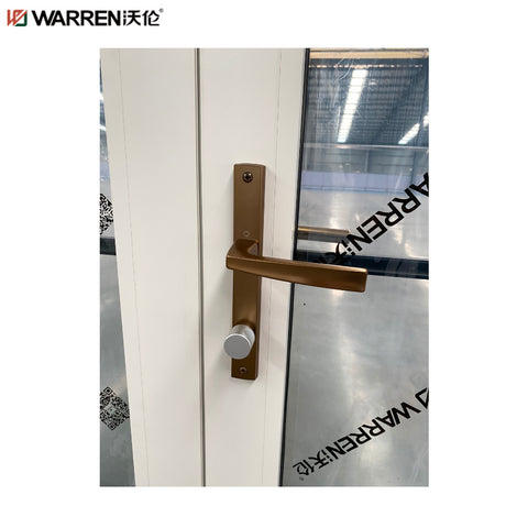 Warren 96x80 Interior Black Metal French Doors With Inside Double Doors
