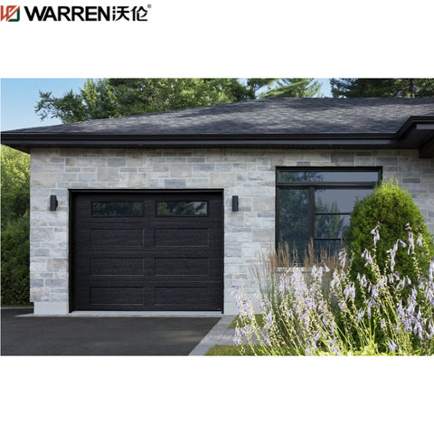 Warren 18x9 Double Garage Door Modern Electric Garage Doors Modern Farmhouse With Black Garage Doors