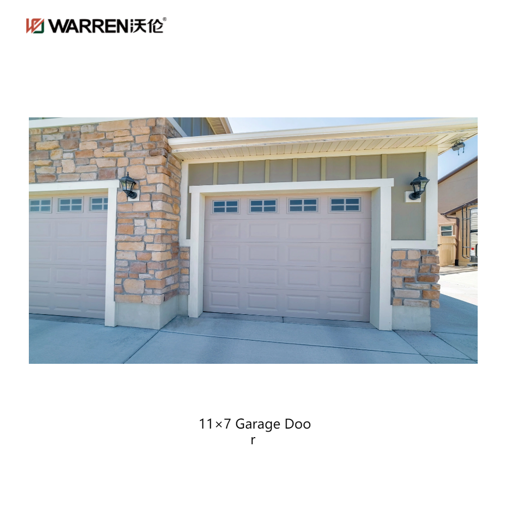 Warren 11x7 Bronze Aluminium Garage Doors With Side Windows for Home