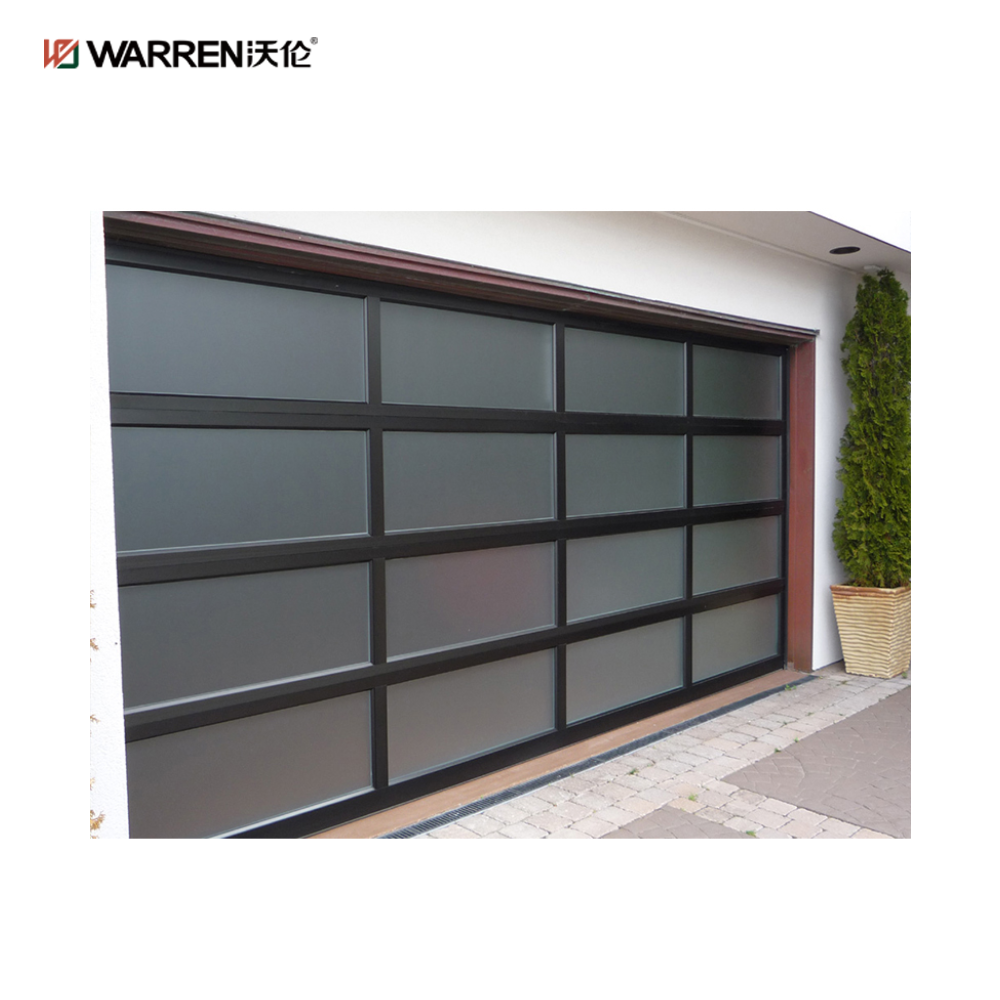 Warren 7x6 6 Modern Bronze Garage Door With Windows Down the Side