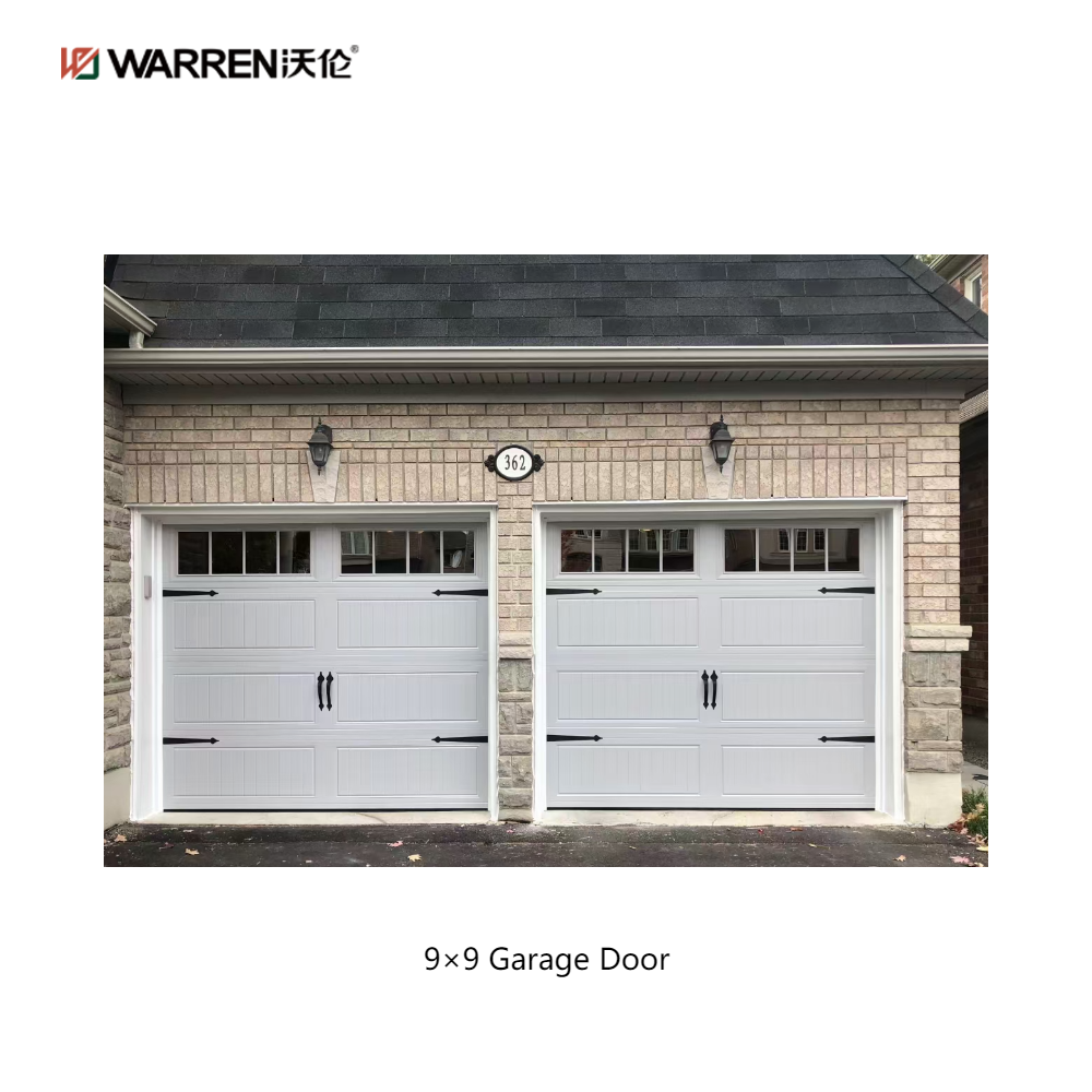 Warren 9x9 Garage Door Electric Black Garage Door With Windows