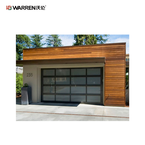 Warren 7x12 Black Frosted Glass Garage Door With Windows