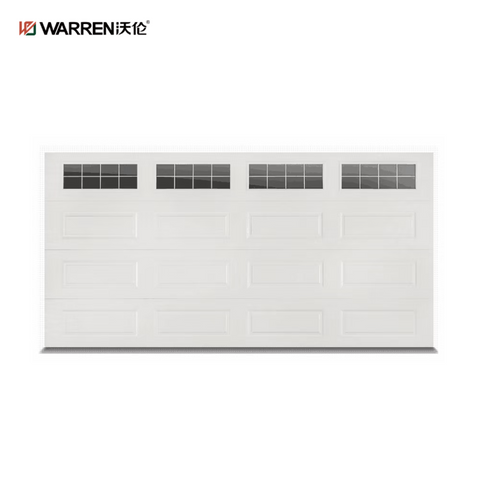 Warren 10x10 Automatic Double Garage Door With Windows for Home