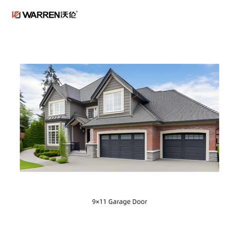 Warren 9x11 Modern Black Garage Doors With Windows Auto Roll Up Door