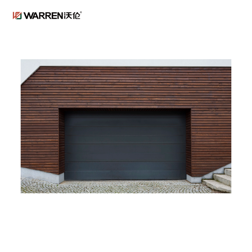 Warren 7x6 6 Modern Bronze Garage Door With Windows Down the Side