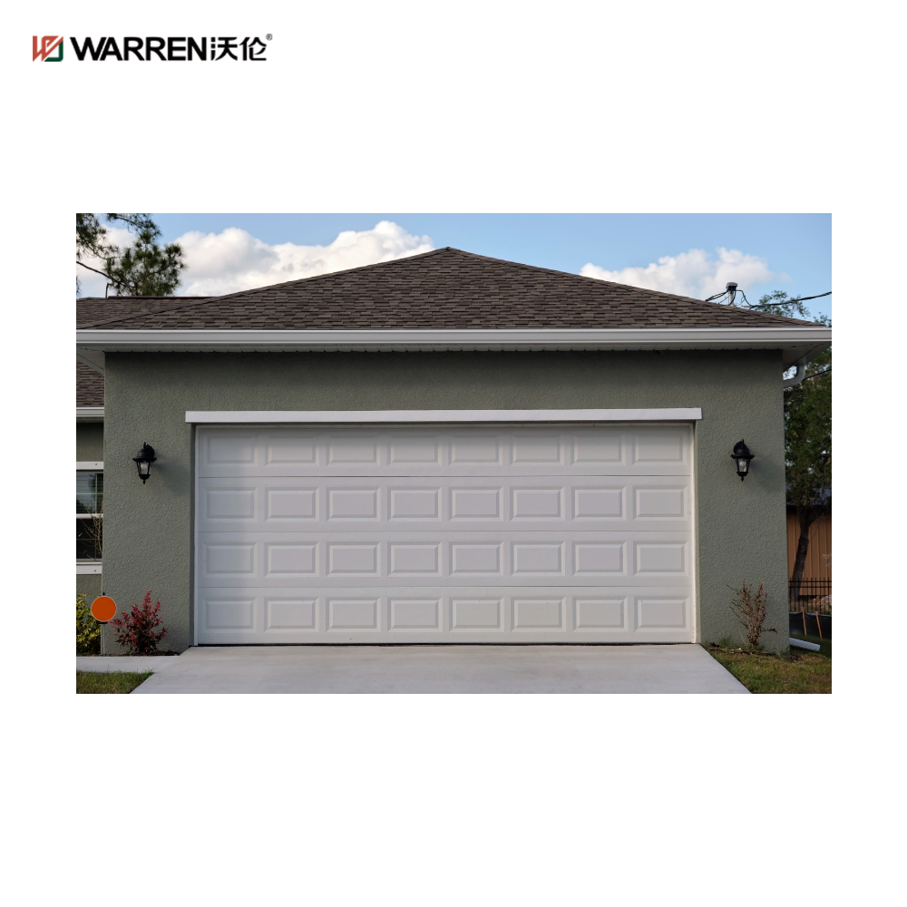 Warren 8x14 Black Garage Door With Frosted Glass Exterior Door