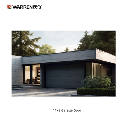 Warren 11x8 Black 2 Car Garage Door With Windows for Sale