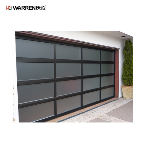 Warren 8x18 Black Single Car Garage Door With Windows