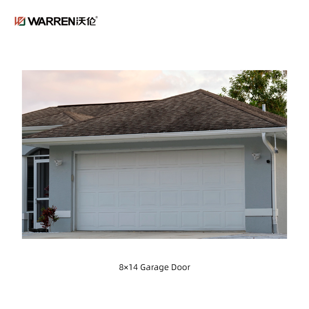 Warren 8x14 Black Garage Door With Frosted Glass Exterior Door