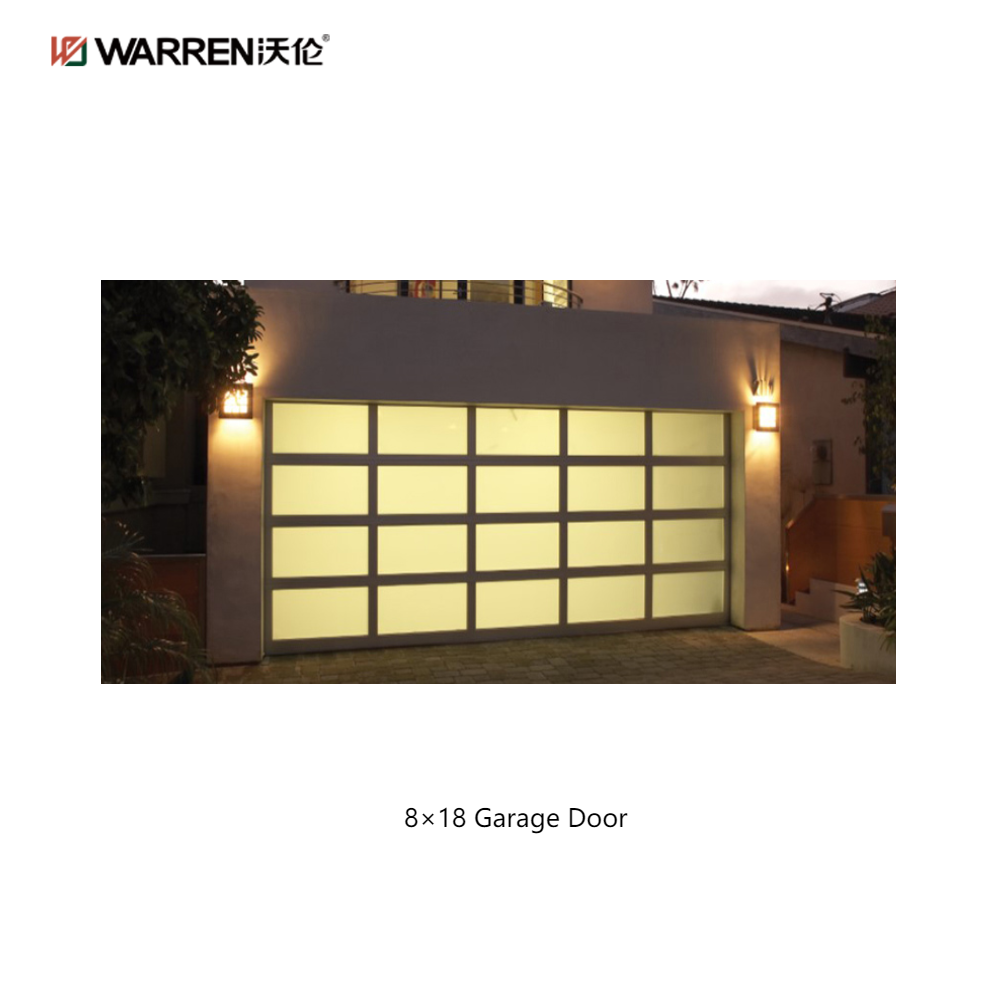 Warren 8x18 Black Single Car Garage Door With Windows