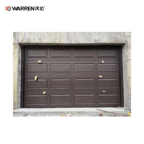 Warren 10x9 Black Aluminum Garage Door With Side Windows