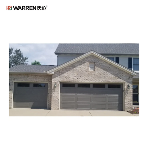 Warren 8x7 Single Garage Door Black With Glass Roller Doors