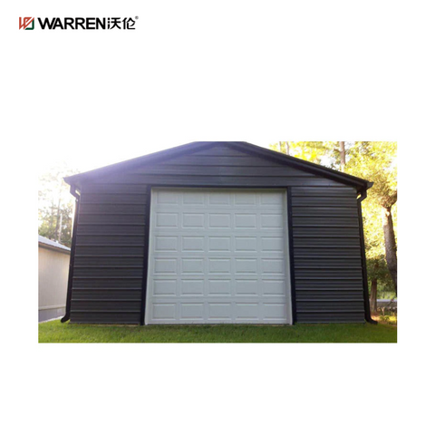 Warren 7x16 Double Garage Electric Door Glass Garage in House