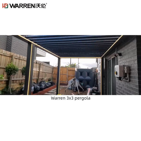 Warren 3x3 Metal Pergola With Aluminum Canopy Waterproof Roofing