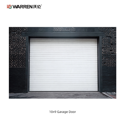 Warren 10x9 Black Aluminum Garage Door With Side Windows