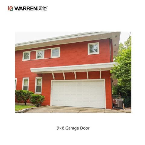 Warren 9x8 Double Garage Door Black With Frosted Windows