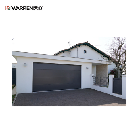 Warren 8x18 Black Single Car Garage Door With Windows