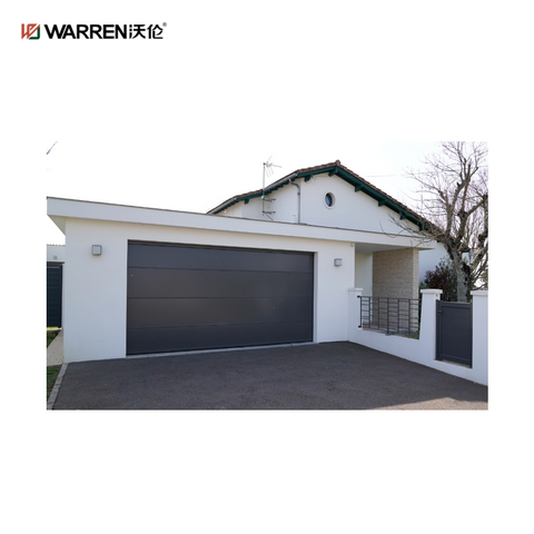 Warren 10x15 Black Garage Door With Side Windows for House