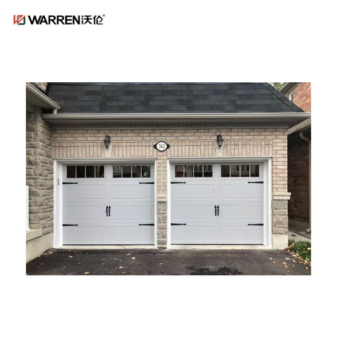 Warren 9x8 Double Garage Door Black With Frosted Windows