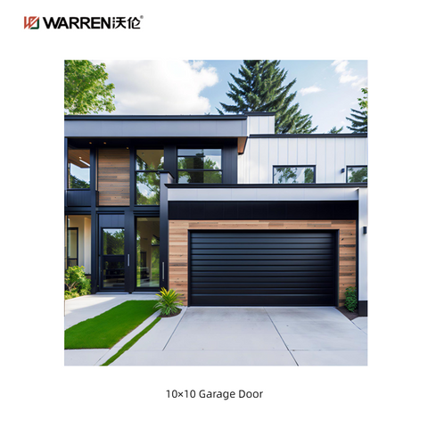 Warren 10x10 Automatic Double Garage Door With Windows for Home