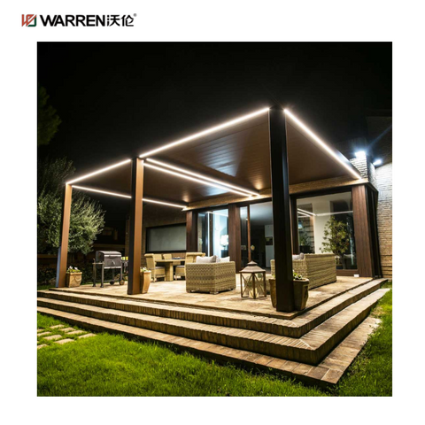 Warren 8x10 Deck Gazebo Aluminium Pergola with Louvered Roof