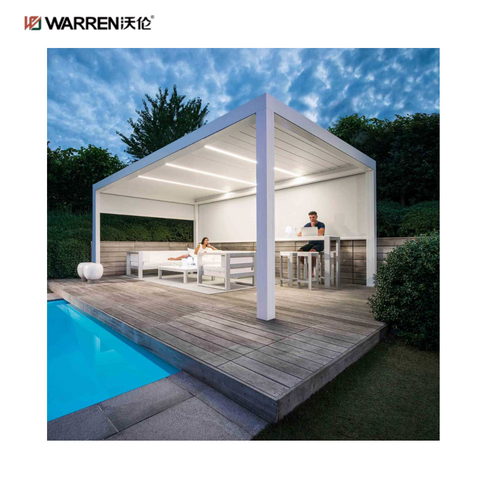 Warren 8x10 Deck Gazebo Aluminium Pergola with Louvered Roof