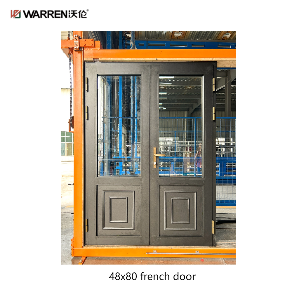 Warren 48x80 Modern Interior French Doors with Aluminium Double Doors