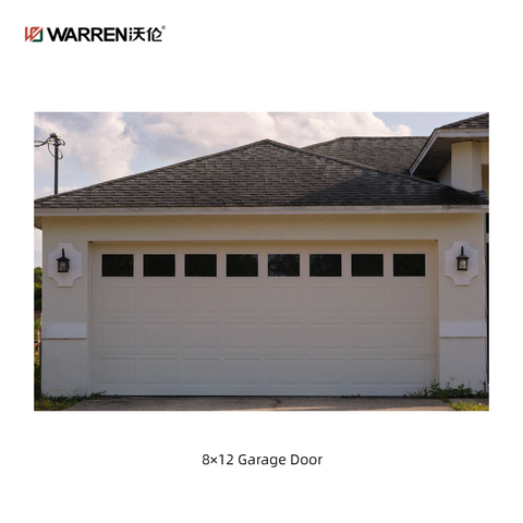 Warren 9x7 Single Black Garage Door With Windows Exterior Door