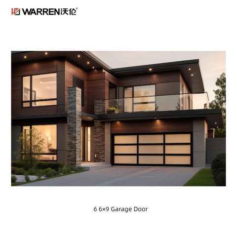 Warren 6 6x9 New Black Garage Door With Aluminum Roller Door