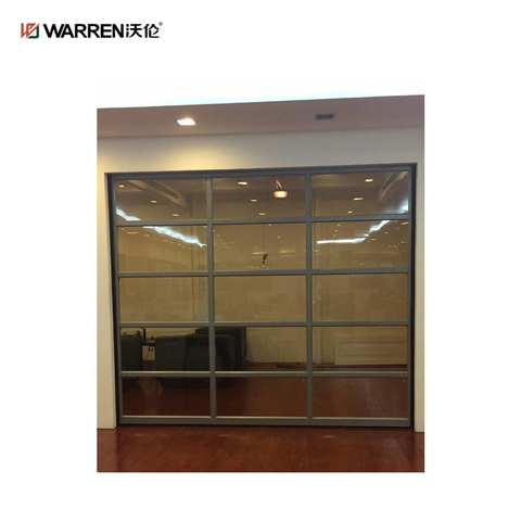Warren 9x11 Modern Black Garage Doors With Windows Auto Roll Up Door