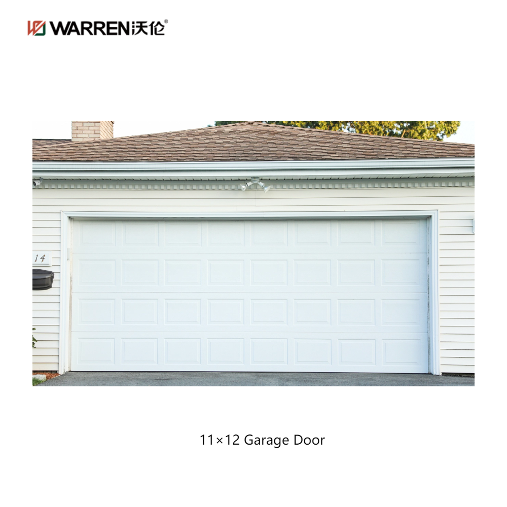 Warren 11x12 Glass Black Garage Door With Windows on Side of Garage