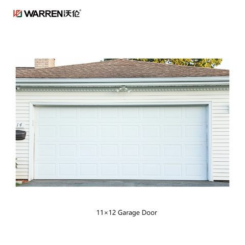 Warren 11x12 Glass Black Garage Door With Windows on Side of Garage