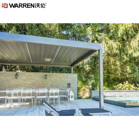 Warren 10x14 Garden Pergola With Aluminum Outdoor Gazebo Roof