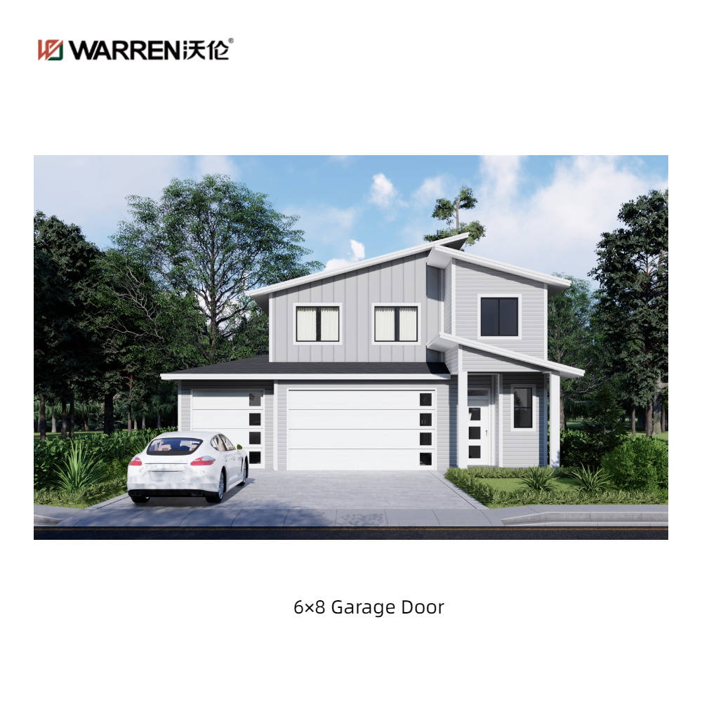 Warren 6x8 Insulated Two Car Garage Door With Glass Garage Window