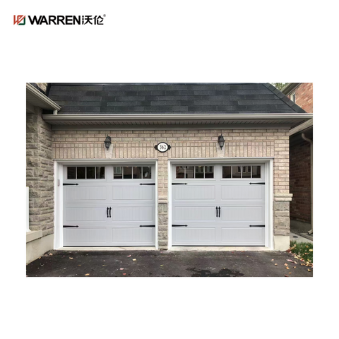 Warren 10x10 Automatic Double Garage Door With Windows for Home