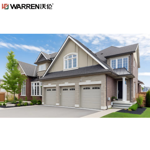 Warren 9x7 Black Garage Door Automatic Aluminum Accordion Garage Door Watertight Door