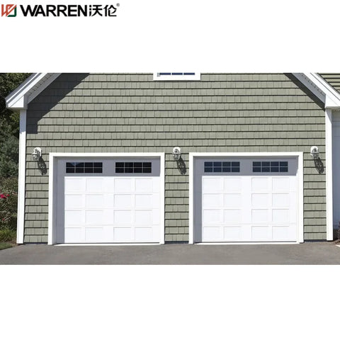 Warren 16ft Garage Door Two Car Garage Doors 18' Garage Door Insulated Aluminum Steel Modern