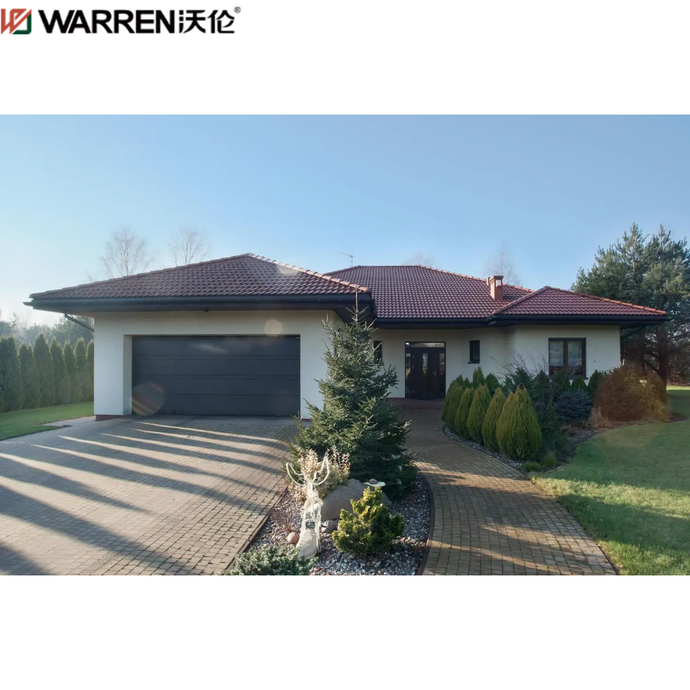 Warren 18x9 Double Garage Door Modern Electric Garage Doors Modern Far ...