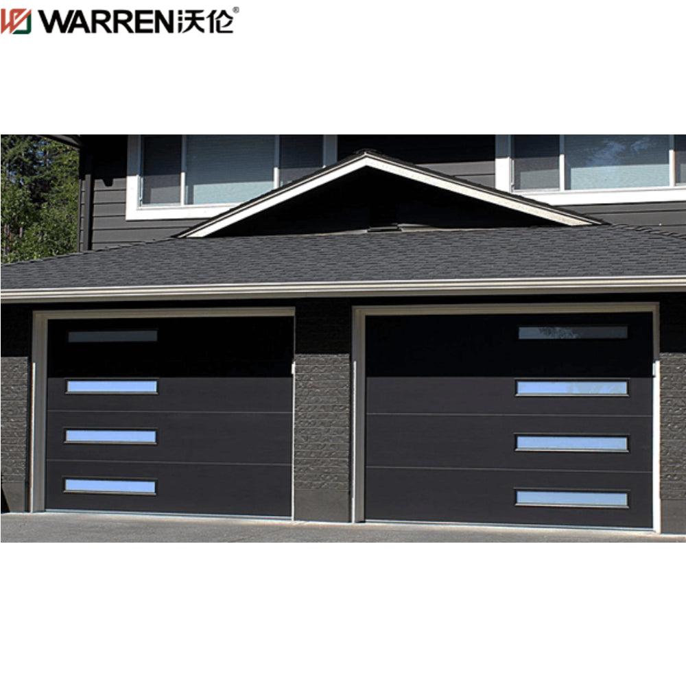 Warren 16x7 Garage Doors With Black Hinges Garage Door Sale Black Friday Black Glass Garage Door