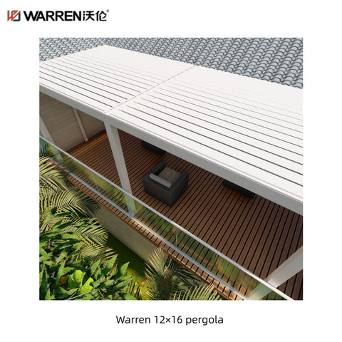 Warren 12x16 Pergola with Aluminum Alloy Motorized Louvered Roof