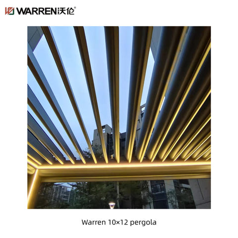 Warren 10x12 patio pergola with aluminum alloy waterproof roof