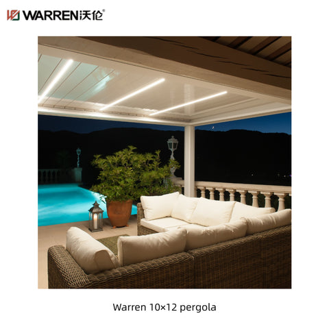 Warren 10x12 patio pergola with aluminum alloy waterproof roof