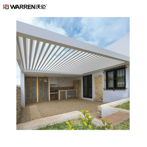 Warren 12x16 Pergola with Aluminum Alloy Motorized Louvered Roof