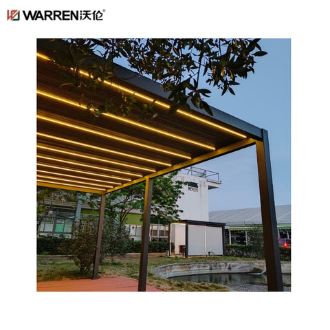 Warren 12x16 Pergola with Aluminum Alloy Motorized Louvered Roof