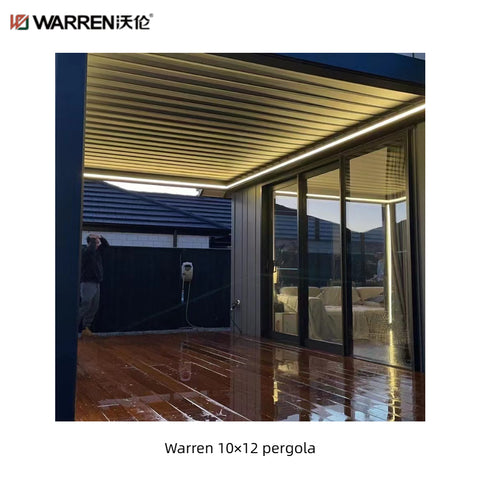 Warren 10x12 patio pergola with aluminum alloy waterproof roof