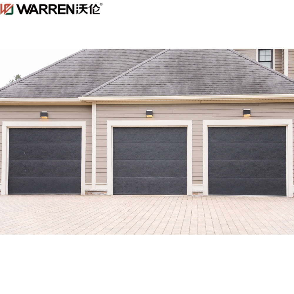 Warren 16x7 Garage Doors With Black Hinges Garage Door Sale Black Friday Black Glass Garage Door