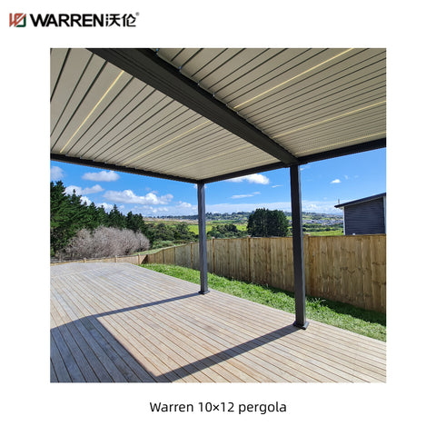 Warren 10x12 patio pergola with aluminum alloy waterproof roof