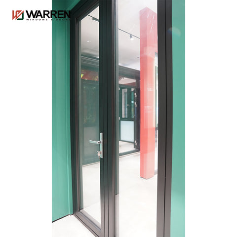 Modern Indoor Aluminium French Casement Swing Glass Door Internal Glass Walls Divider Interior Metal Framed French Doors